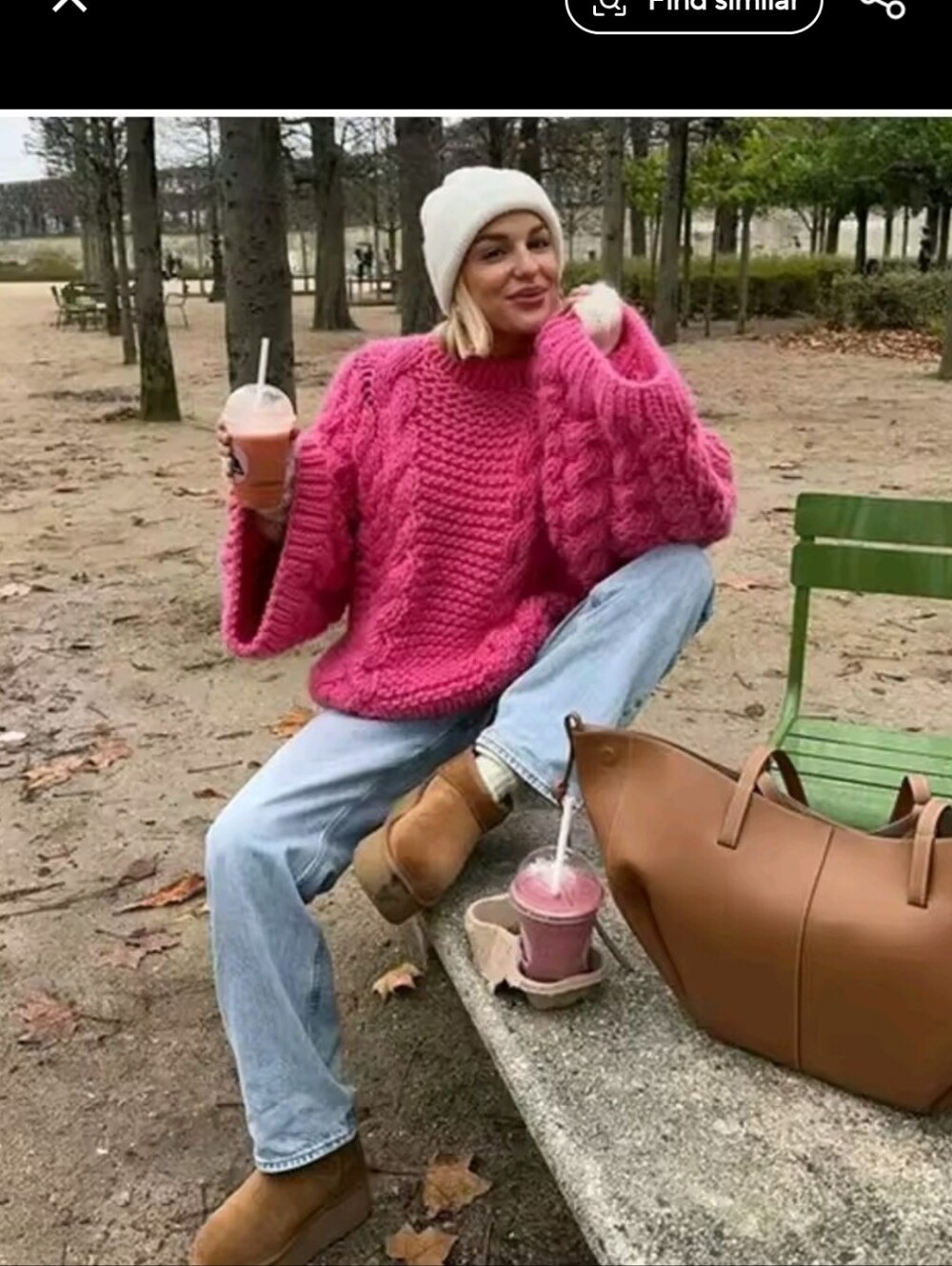 New!Handmade Beautiful,oversized,Cozy Women's CableKnit Sweater - Hot Raspberry!